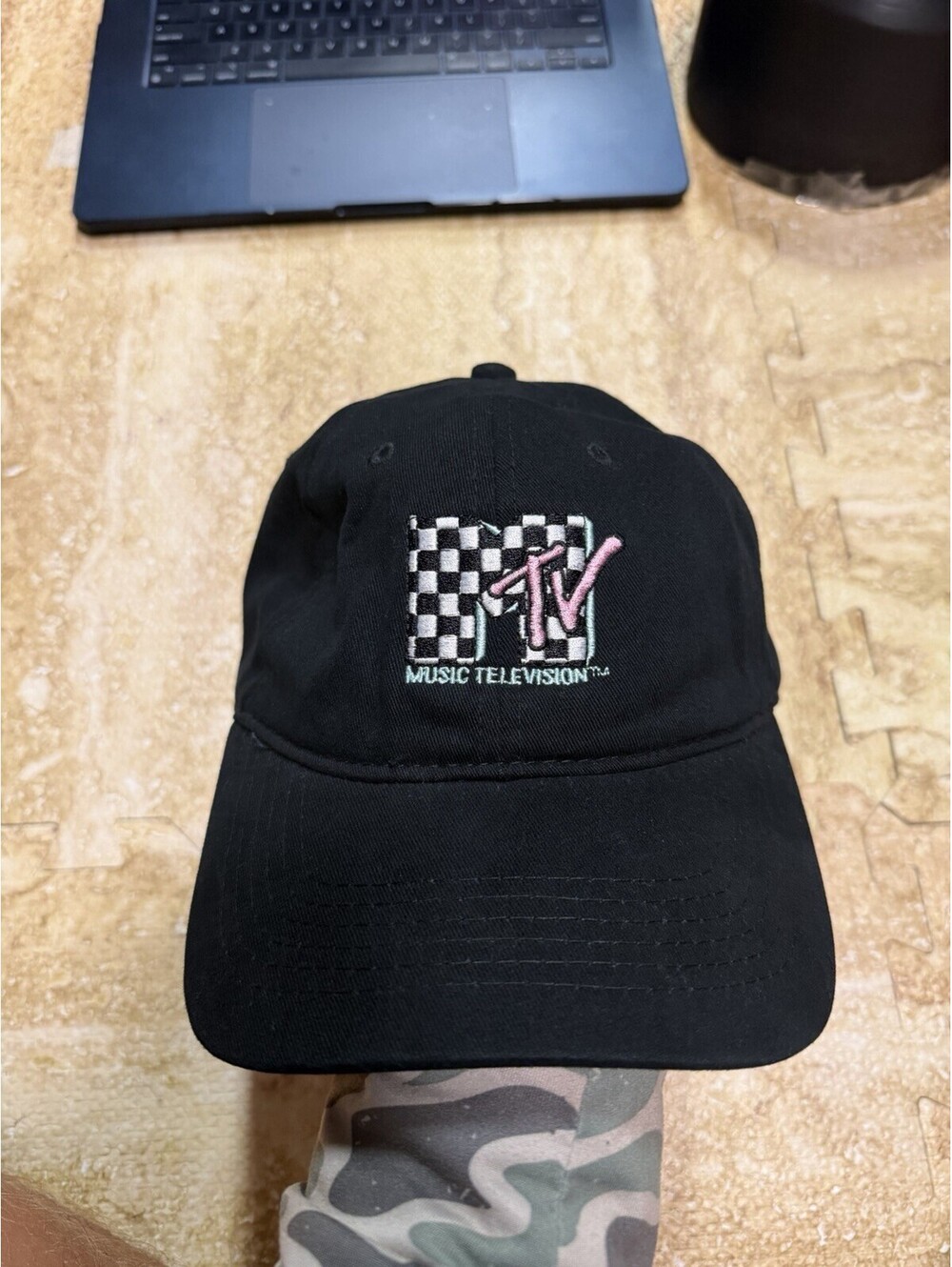 MTV Music Television Embroidered Hat Cap Viacom 2019 Checker